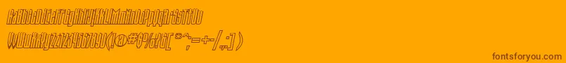 Nk49 Font – Brown Fonts on Orange Background