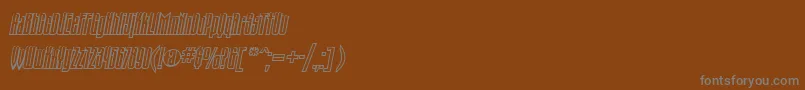 Czcionka Nk49 – szare czcionki na brązowym tle