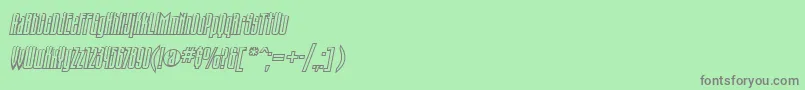 fuente Nk49 – Fuentes Grises Sobre Fondo Verde
