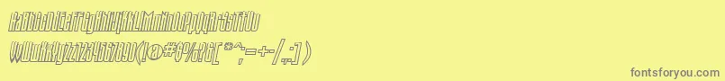Nk49 Font – Gray Fonts on Yellow Background