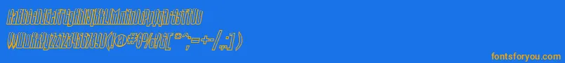 fuente Nk49 – Fuentes Naranjas Sobre Fondo Azul