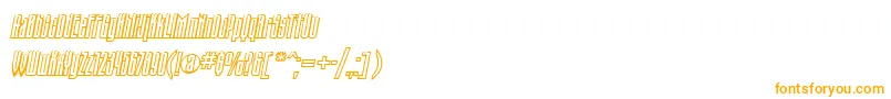 Nk49-Schriftart – Orangefarbene Schriften auf weißem Hintergrund