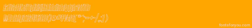 フォントNk49 – オレンジの背景にピンクのフォント