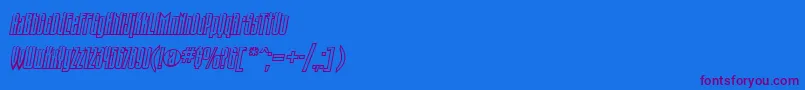 Police Nk49 – polices violettes sur fond bleu