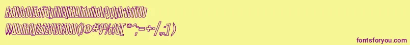 Nk49 Font – Purple Fonts on Yellow Background