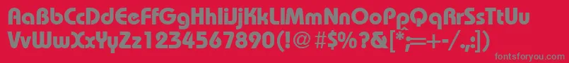 RoundhouseheavyRegularDb Font – Gray Fonts on Red Background