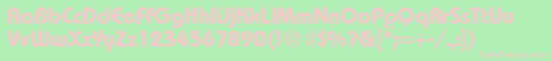 Шрифт RoundhouseheavyRegularDb – розовые шрифты на зелёном фоне
