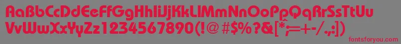 RoundhouseheavyRegularDb Font – Red Fonts on Gray Background