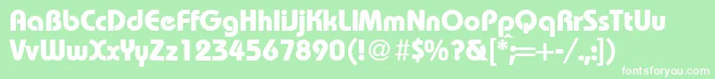RoundhouseheavyRegularDb Font – White Fonts on Green Background