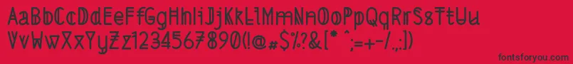 Lsregularalt Font – Black Fonts on Red Background