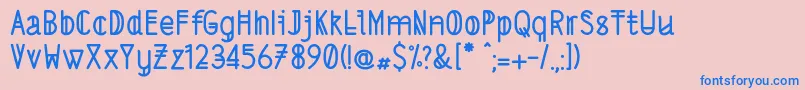 Lsregularalt Font – Blue Fonts on Pink Background