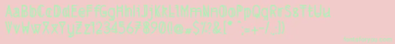 Lsregularalt Font – Green Fonts on Pink Background