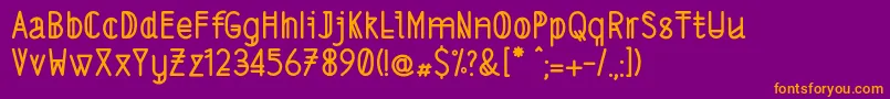 Lsregularalt Font – Orange Fonts on Purple Background