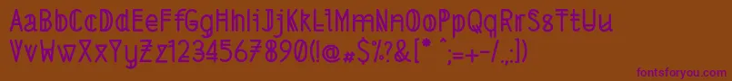 Lsregularalt Font – Purple Fonts on Brown Background