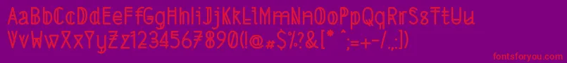 Lsregularalt Font – Red Fonts on Purple Background