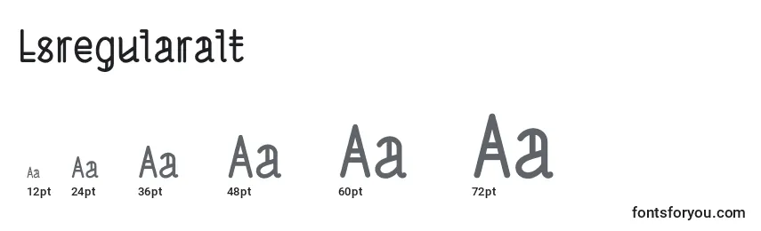 Размеры шрифта Lsregularalt