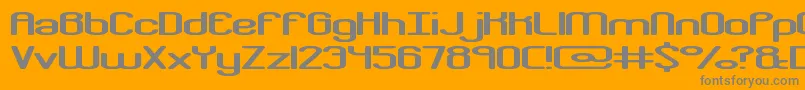 フォントCrackdownRBrk – オレンジの背景に灰色の文字