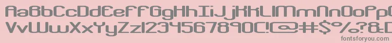 フォントCrackdownRBrk – ピンクの背景に灰色の文字