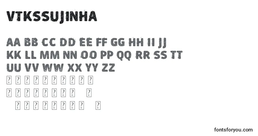 Шрифт VtksSujinha – алфавит, цифры, специальные символы