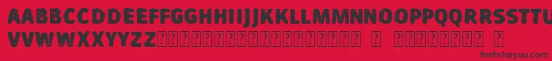 VtksSujinha Font – Black Fonts on Red Background