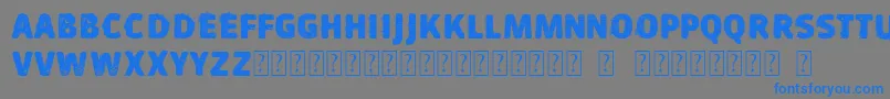 VtksSujinha Font – Blue Fonts on Gray Background