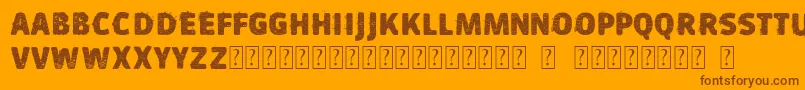 VtksSujinha Font – Brown Fonts on Orange Background