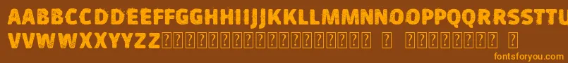 VtksSujinha Font – Orange Fonts on Brown Background