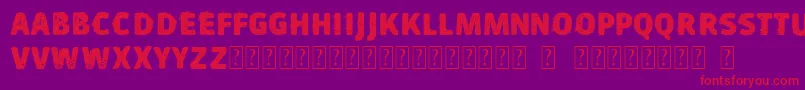 VtksSujinha Font – Red Fonts on Purple Background