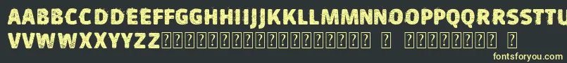 VtksSujinha Font – Yellow Fonts on Black Background