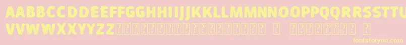 VtksSujinha Font – Yellow Fonts on Pink Background