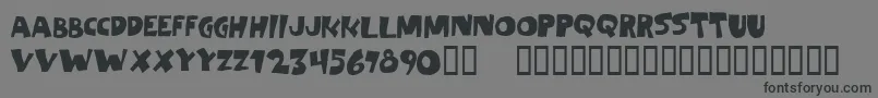 Czcionka Fayuca – czarne czcionki na szarym tle