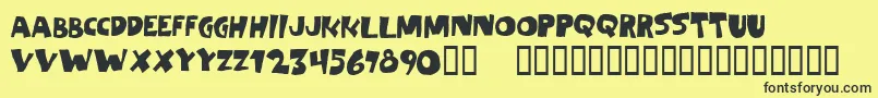 Fayuca Font – Black Fonts on Yellow Background