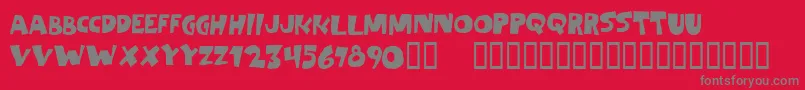 Fayuca Font – Gray Fonts on Red Background