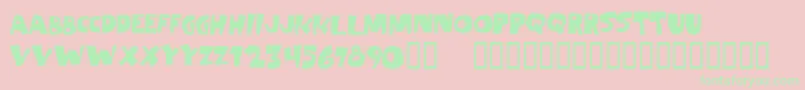 Weitere Informationen zur Fayuca-Schriftart Fayuca-Schriftart – Grüne Schriften auf rosa Hintergrund