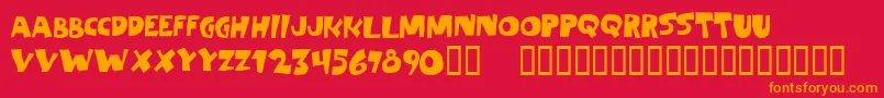 Fayuca Font – Orange Fonts on Red Background