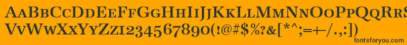 AntiquaCapsBold Font – Black Fonts on Orange Background