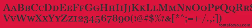 AntiquaCapsBold Font – Black Fonts on Red Background