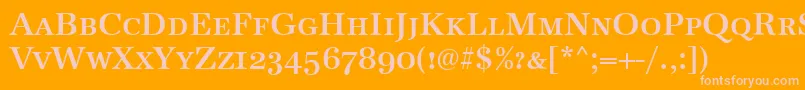 AntiquaCapsBold Font – Pink Fonts on Orange Background