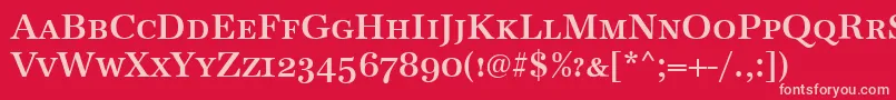 AntiquaCapsBold Font – Pink Fonts on Red Background