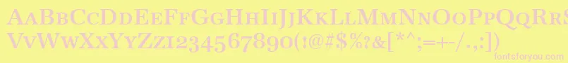 AntiquaCapsBold Font – Pink Fonts on Yellow Background