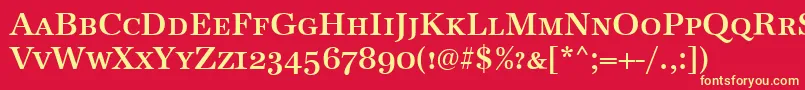 AntiquaCapsBold Font – Yellow Fonts on Red Background