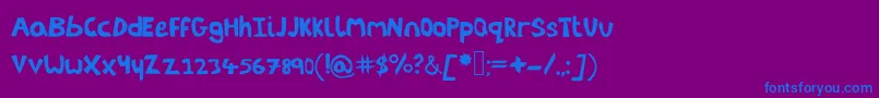 Littleenvybeta Font – Blue Fonts on Purple Background