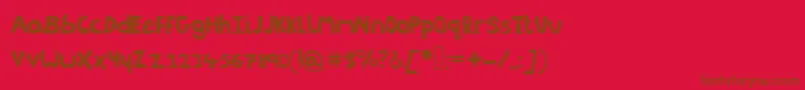 Littleenvybeta Font – Brown Fonts on Red Background