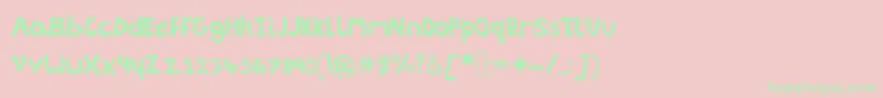 Littleenvybeta Font – Green Fonts on Pink Background