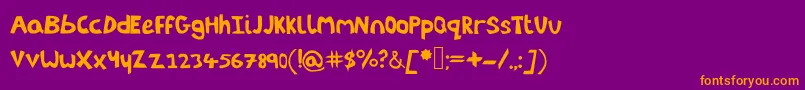 Littleenvybeta Font – Orange Fonts on Purple Background