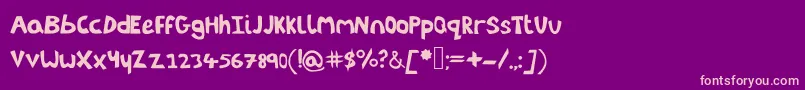 Littleenvybeta Font – Pink Fonts on Purple Background