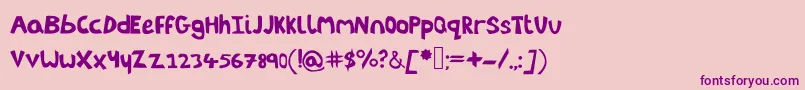 Littleenvybeta Font – Purple Fonts on Pink Background