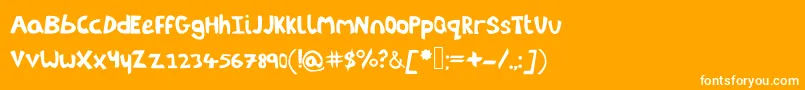 Littleenvybeta Font – White Fonts on Orange Background