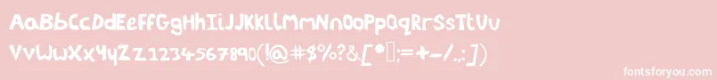 Littleenvybeta Font – White Fonts on Pink Background