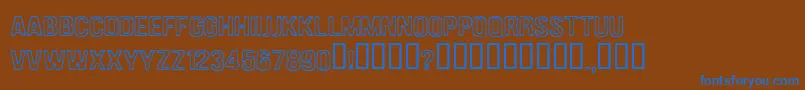 Dam Font – Blue Fonts on Brown Background